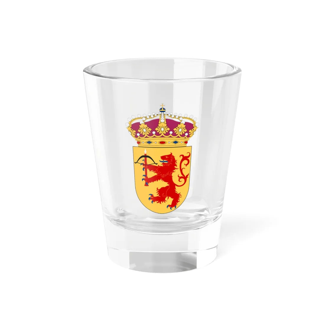 HMS Småland vapen (Sweden) (Coat of Arms) Shot Glass 1.5oz 1.5oz - Go Mug Yourself