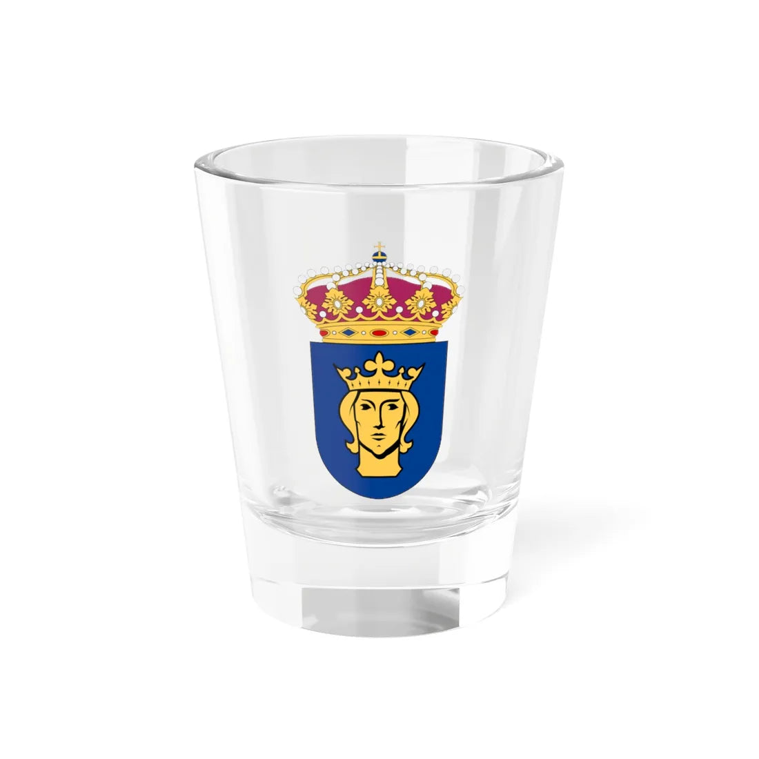HMS Stockholm vapen bra (Sweden) (Coat of Arms) Shot Glass 1.5oz 1.5oz - Go Mug Yourself
