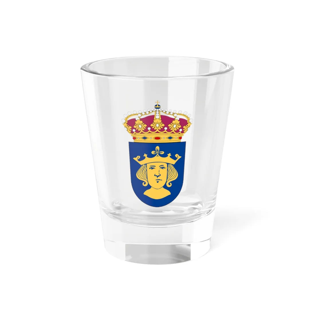 HMS Stockholm vapen (Sweden) (Coat of Arms) Shot Glass 1.5oz 1.5oz - Go Mug Yourself