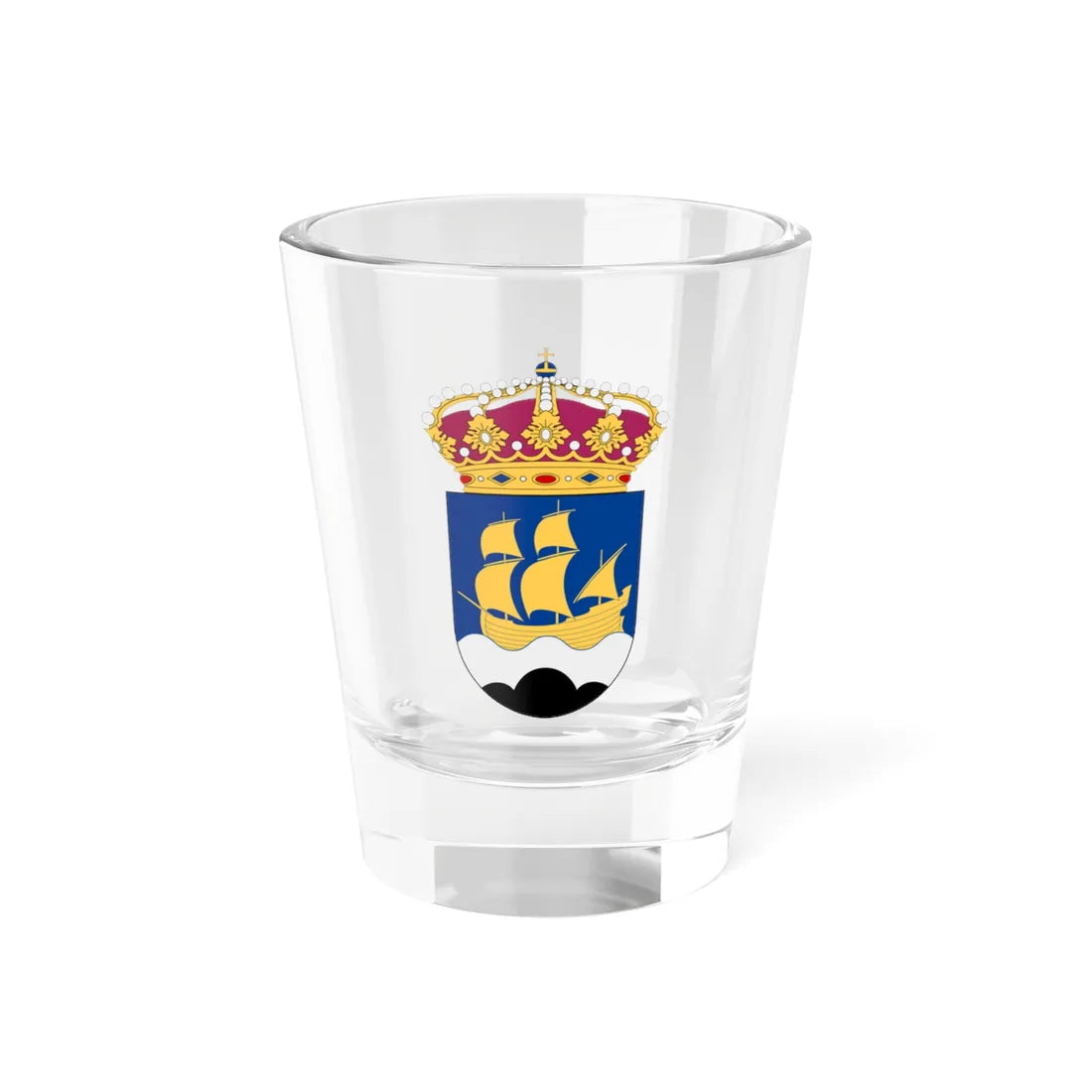 HMS Strömstad vapen (Sweden) (Coat of Arms) Shot Glass 1.5oz 1.5oz - Go Mug Yourself
