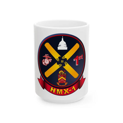 HMX 1 (USMC) White Coffee Mug-15oz-Go Mug Yourself