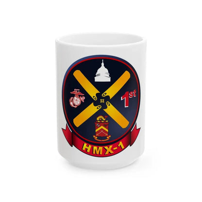 HMX 1 (USMC) White Coffee Mug 15oz - Go Mug Yourself