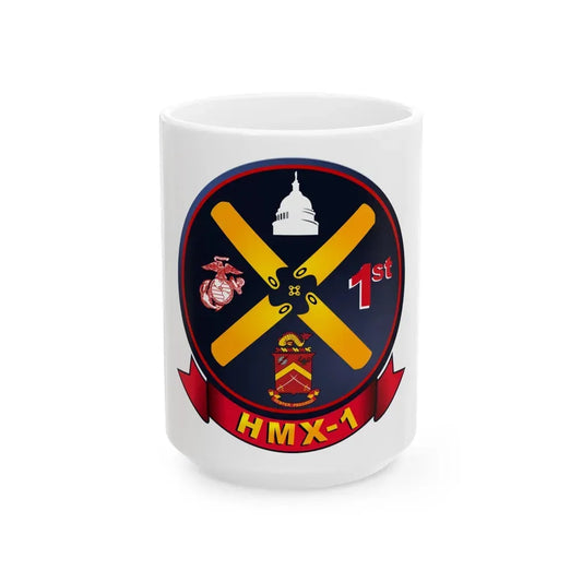 HMX 1 (USMC) White Coffee Mug 15oz - Go Mug Yourself