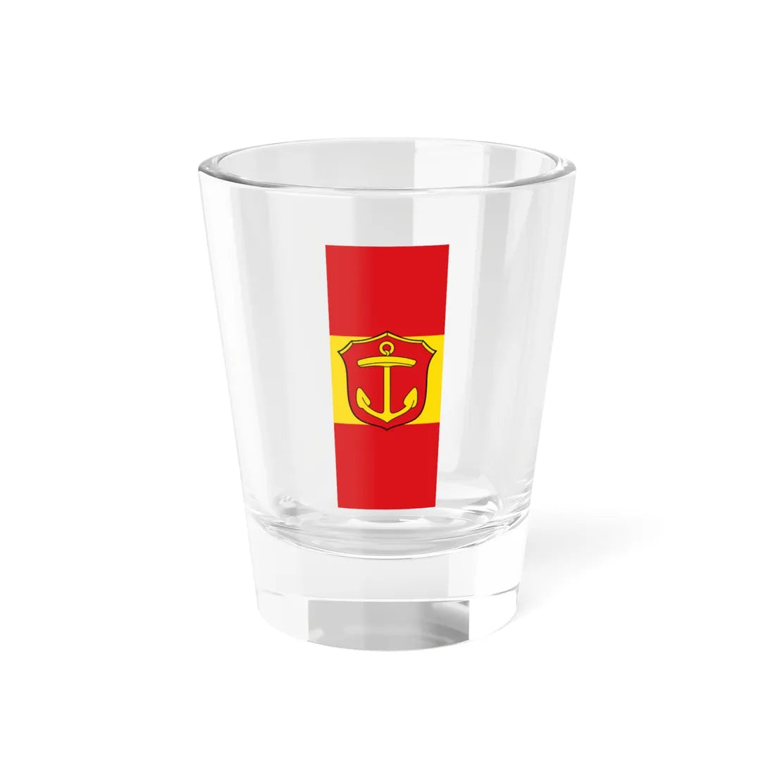 Hochformatflagge Ludwigshafen mit waagerechten Streifen (Germany) Shot Glass 1.5oz 1.5oz - Go Mug Yourself