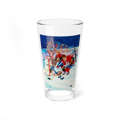 Hockey Magazine Illustration - Pint Glass 16oz-16oz-Go Mug Yourself