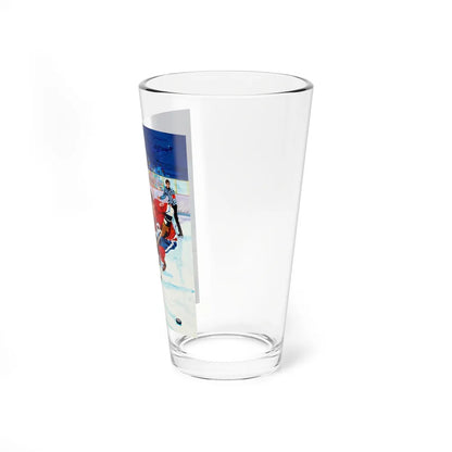 Hockey Magazine Illustration - Pint Glass 16oz-Go Mug Yourself