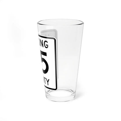 Hocking County Route 25 OH (Ohio) (Road Sign) Pint Glass 16oz - Go Mug Yourself