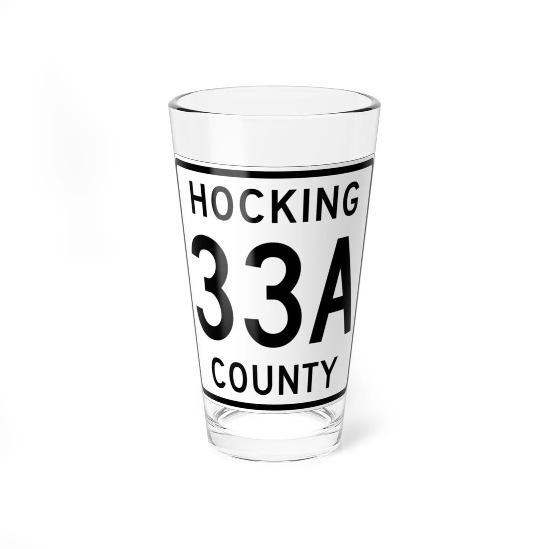 Hocking County Route 33A OH (Ohio) (Road Sign) Pint Glass 16oz 16oz - Go Mug Yourself