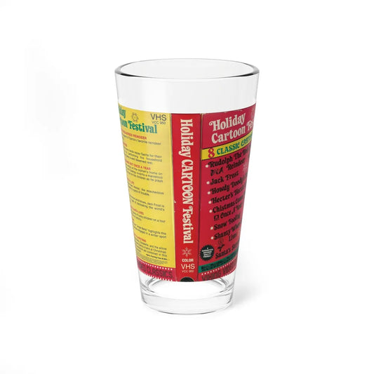 HOLIDAY CARTOON FESTIVAL (VHS COVER) Pint Glass 16oz 16oz - Go Mug Yourself