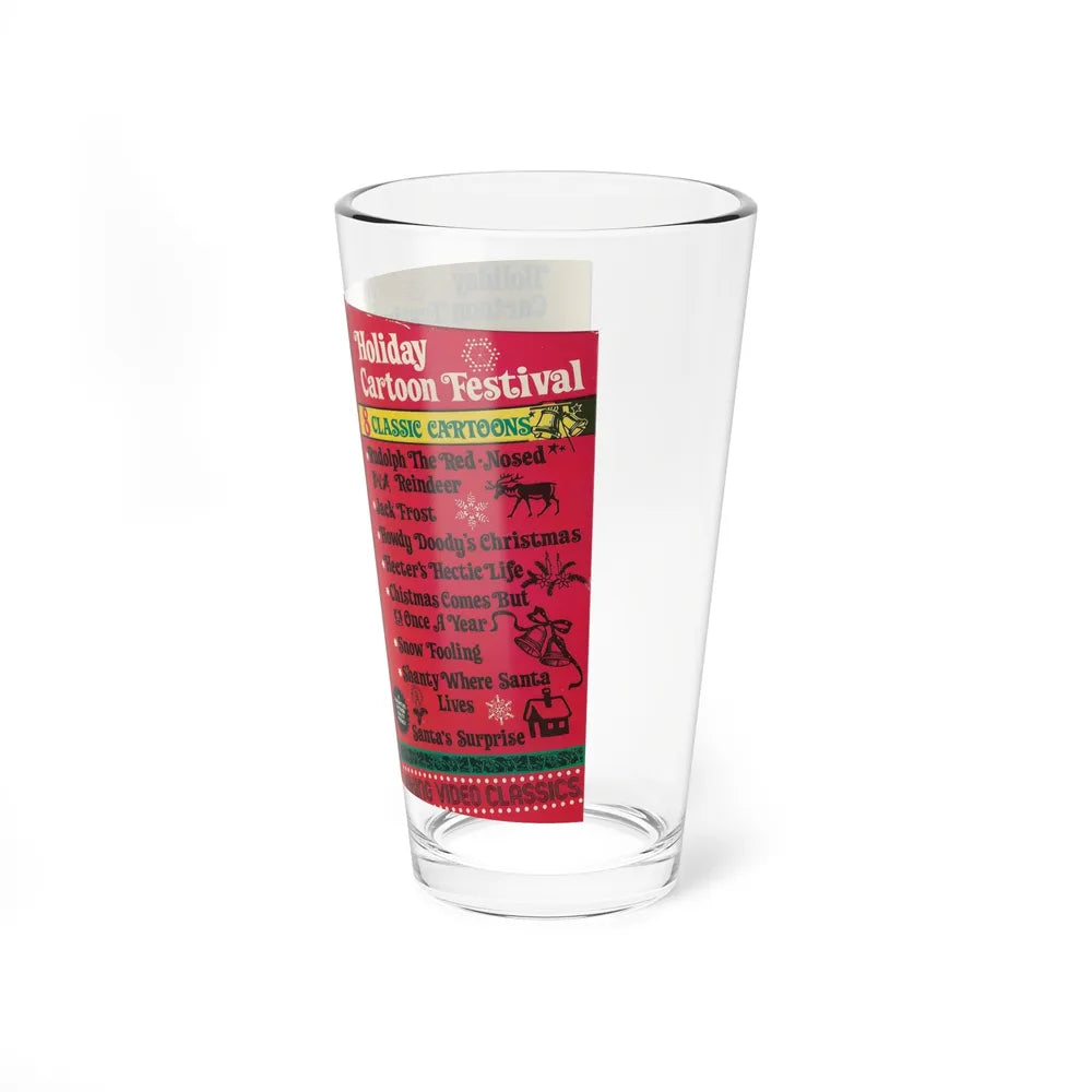 HOLIDAY CARTOON FESTIVAL (VHS COVER) Pint Glass 16oz - Go Mug Yourself