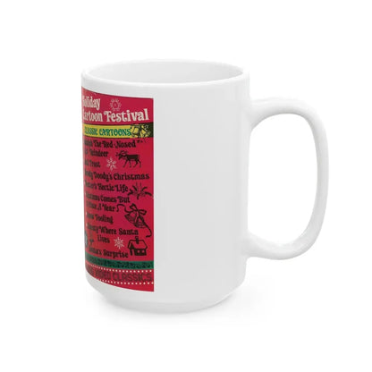 HOLIDAY CARTOON FESTIVAL (VHS COVER) - White Coffee Mug - Go Mug Yourself
