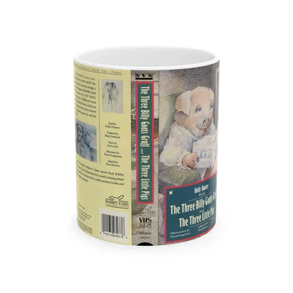 HOLLY HUNTER READS THE THREE BILLY GOATS GRUFF (VHS COVER) - White Coffee Mug 11oz - Go Mug Yourself