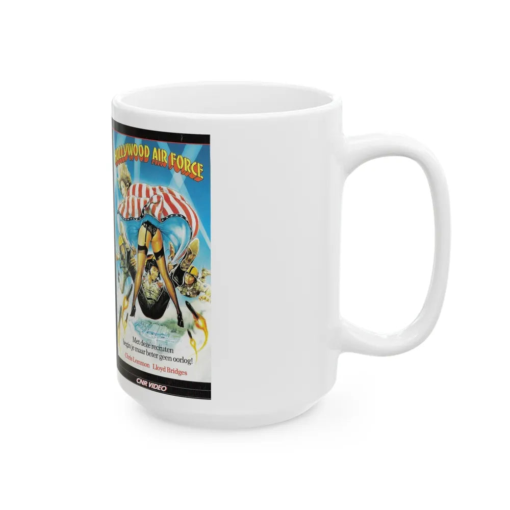 HOLLYWOOD AIR FORCE (VHS COVER) - White Coffee Mug-Go Mug Yourself