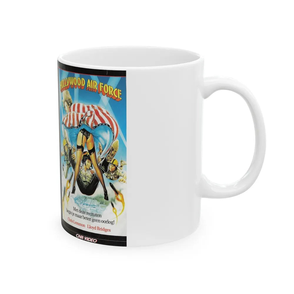 HOLLYWOOD AIR FORCE (VHS COVER) - White Coffee Mug-Go Mug Yourself