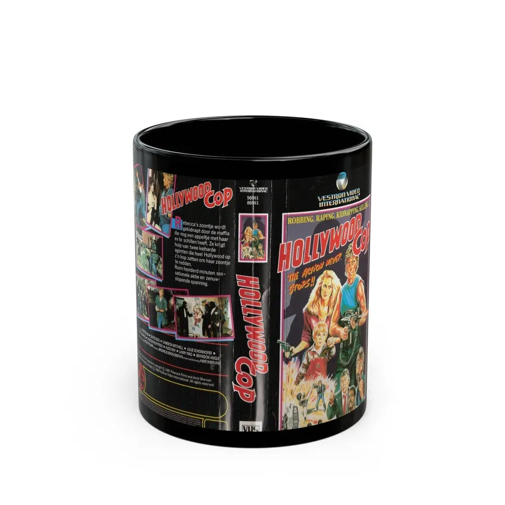 HOLLYWOOD COP (VHS COVER) - Black Coffee Mug 11oz - Go Mug Yourself