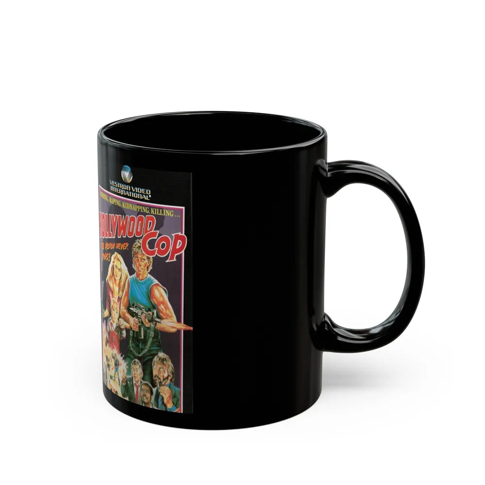 HOLLYWOOD COP (VHS COVER) - Black Coffee Mug-Go Mug Yourself