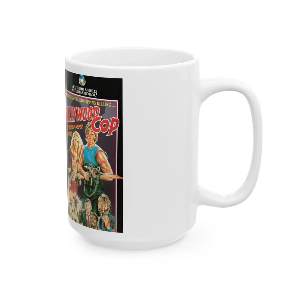 HOLLYWOOD COP (VHS COVER) - White Coffee Mug - Go Mug Yourself
