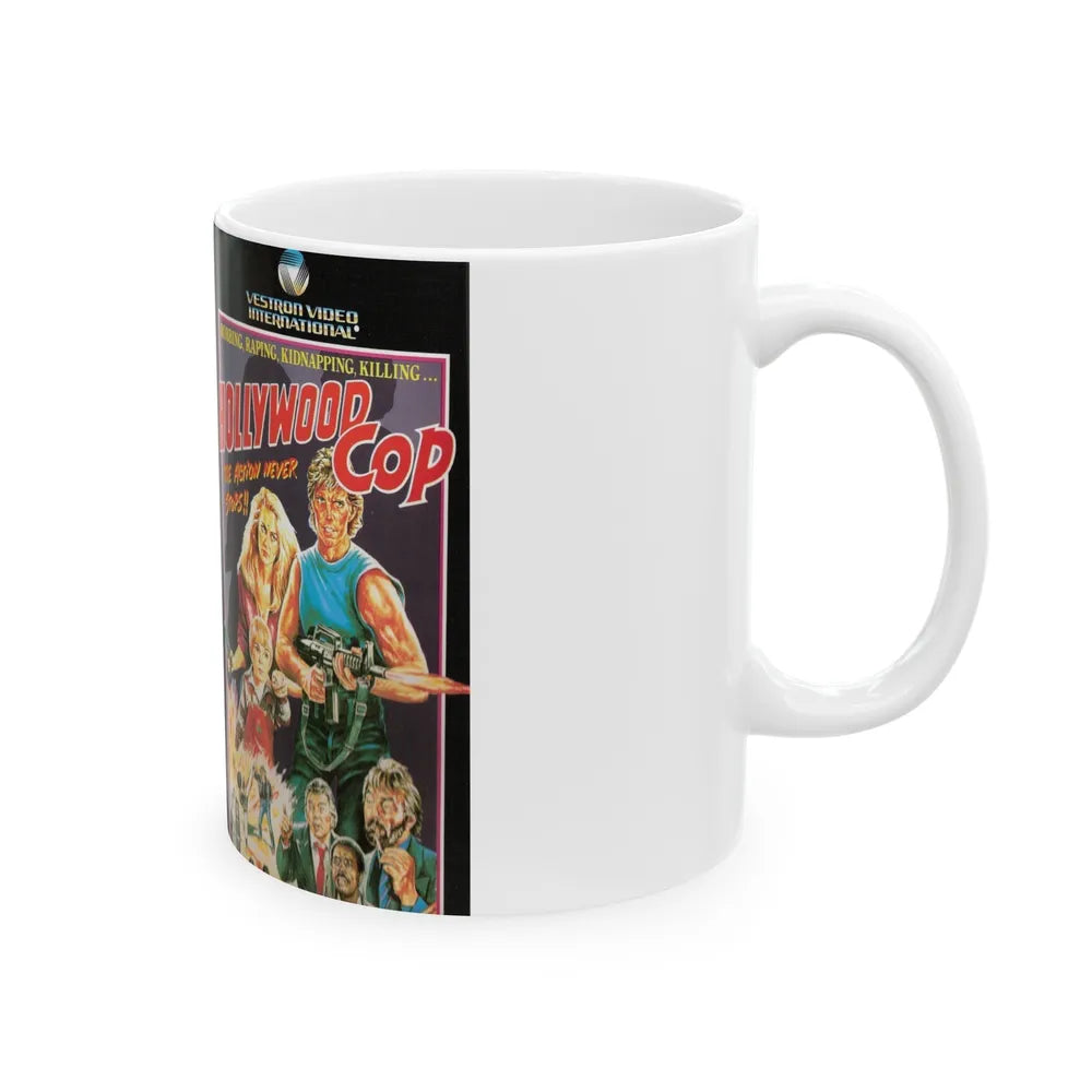 HOLLYWOOD COP (VHS COVER) - White Coffee Mug-Go Mug Yourself