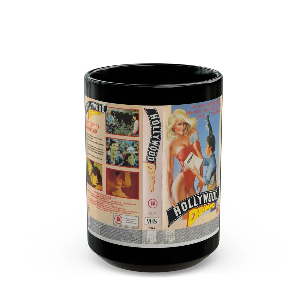 HOLLYWOOD DREAMING (VHS COVER) - Black Coffee Mug-15oz-Go Mug Yourself