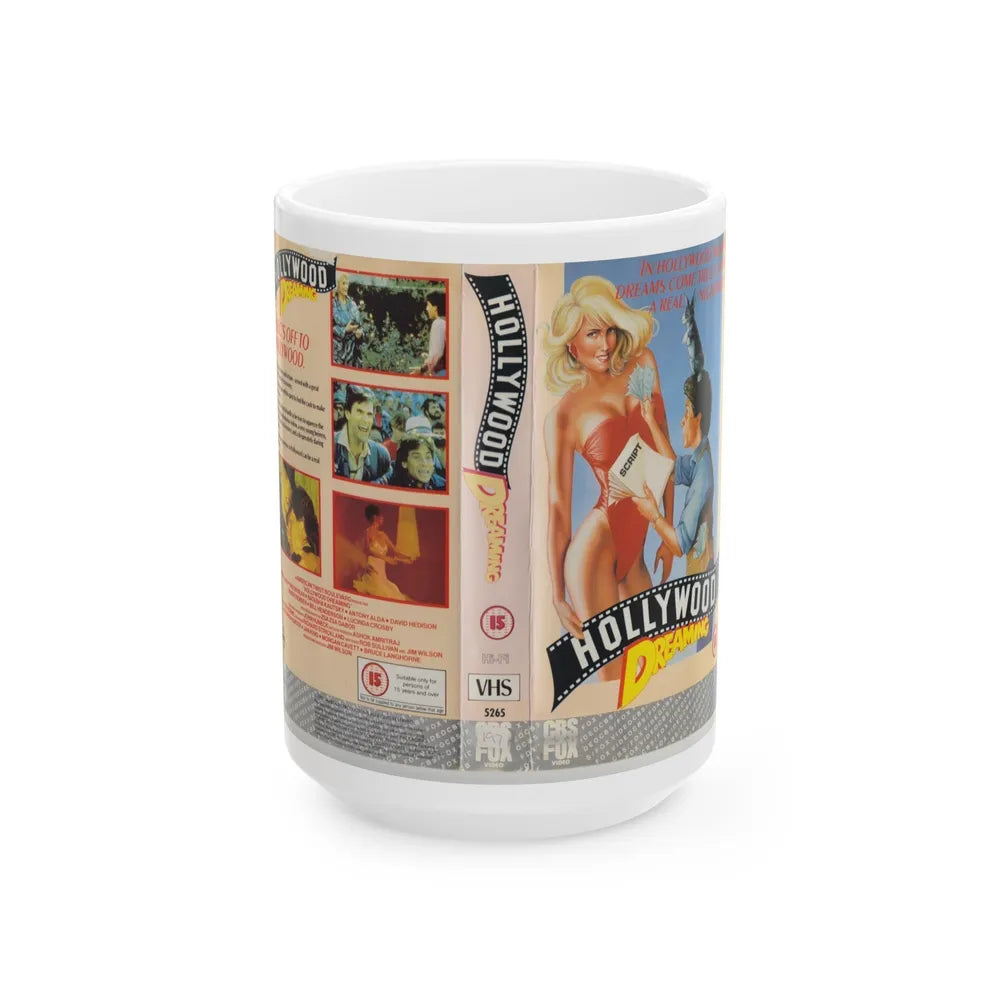 HOLLYWOOD DREAMING (VHS COVER) - White Coffee Mug-15oz-Go Mug Yourself