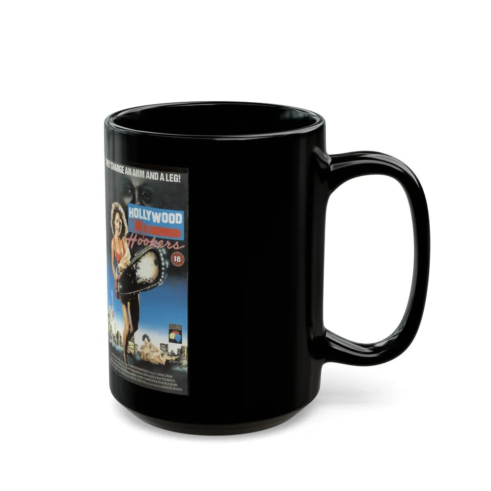 HOLLYWOOD HOOKERS (VHS COVER) - Black Coffee Mug-Go Mug Yourself