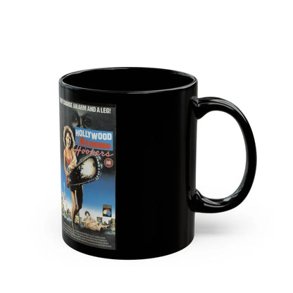 HOLLYWOOD HOOKERS (VHS COVER) - Black Coffee Mug-Go Mug Yourself