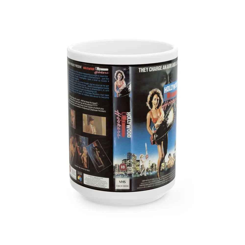 HOLLYWOOD HOOKERS (VHS COVER) - White Coffee Mug-15oz-Go Mug Yourself