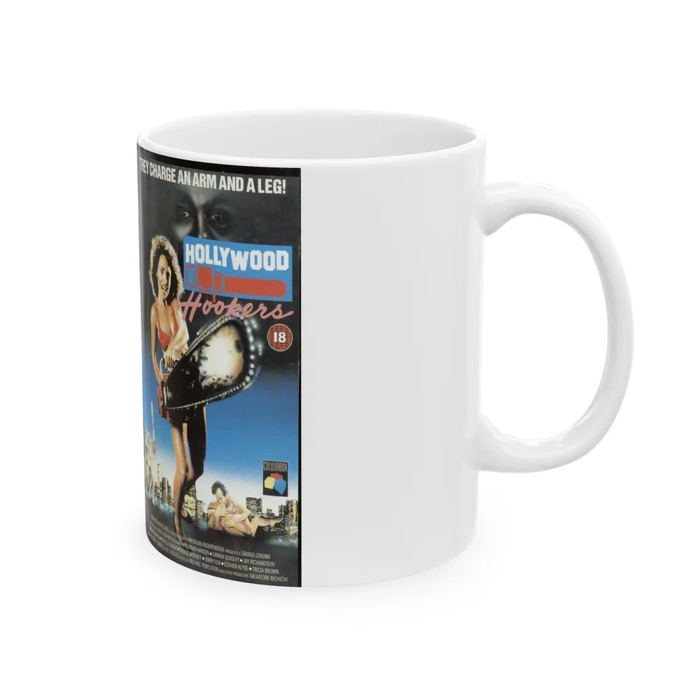 HOLLYWOOD HOOKERS (VHS COVER) - White Coffee Mug-Go Mug Yourself