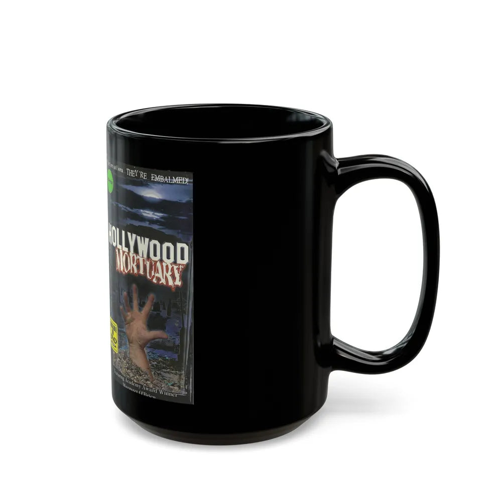 HOLLYWOOD MORTUARY (VHS COVER) - Black Coffee Mug-Go Mug Yourself