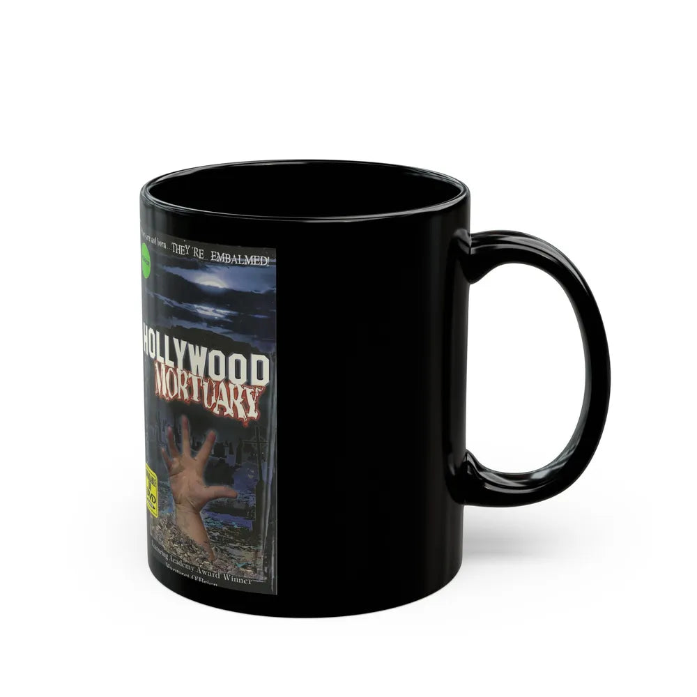 HOLLYWOOD MORTUARY (VHS COVER) - Black Coffee Mug-Go Mug Yourself