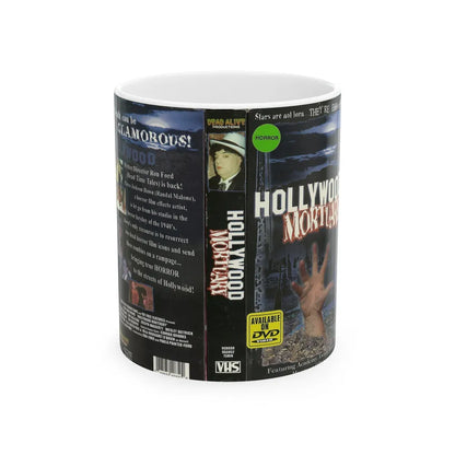 HOLLYWOOD MORTUARY (VHS COVER) - White Coffee Mug-11oz-Go Mug Yourself