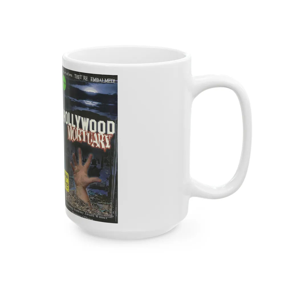 HOLLYWOOD MORTUARY (VHS COVER) - White Coffee Mug-Go Mug Yourself