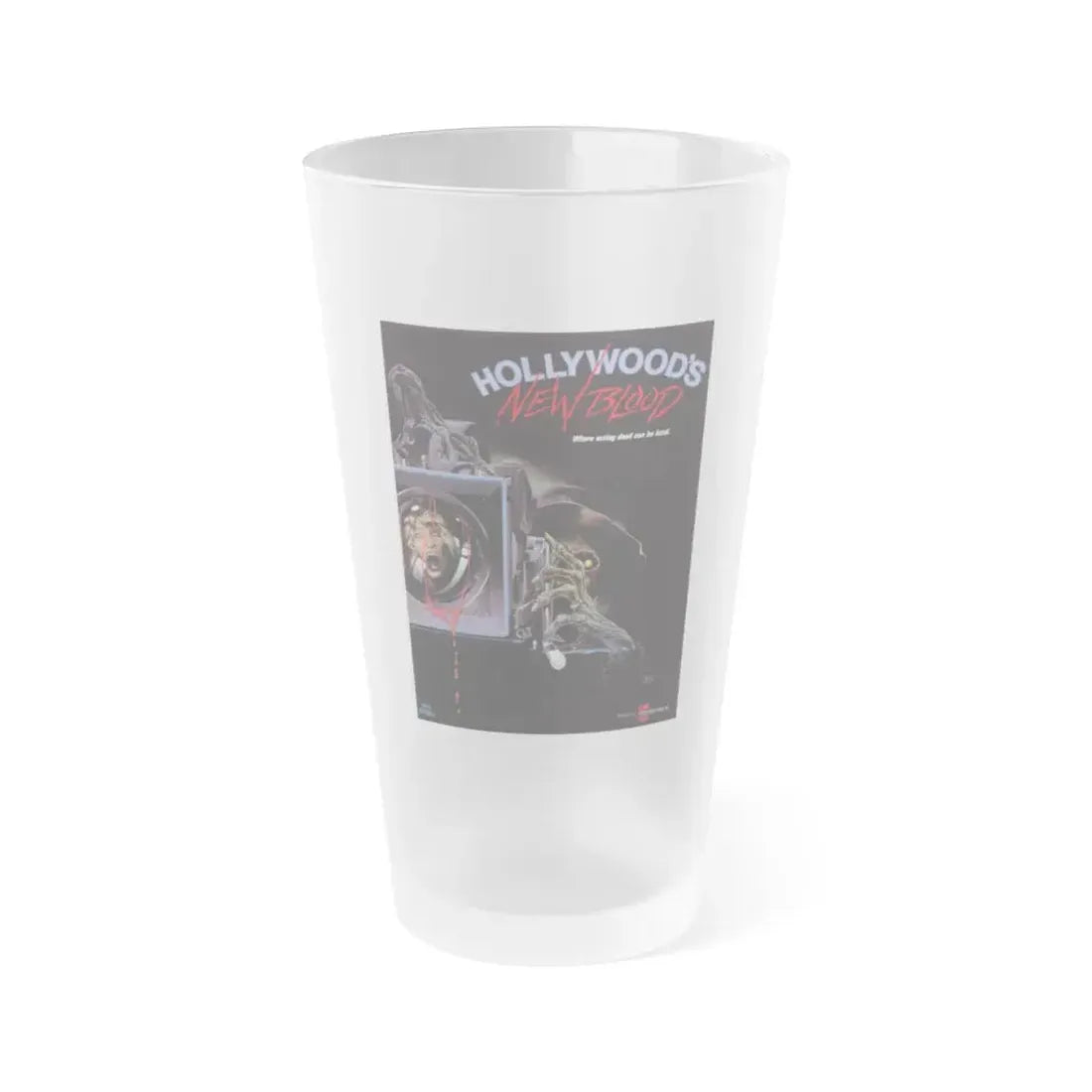 HOLLYWOOD'S NEW BLOOD 1988 Movie Poster - Frosted Pint Glass 16oz Default Title - Go Mug Yourself