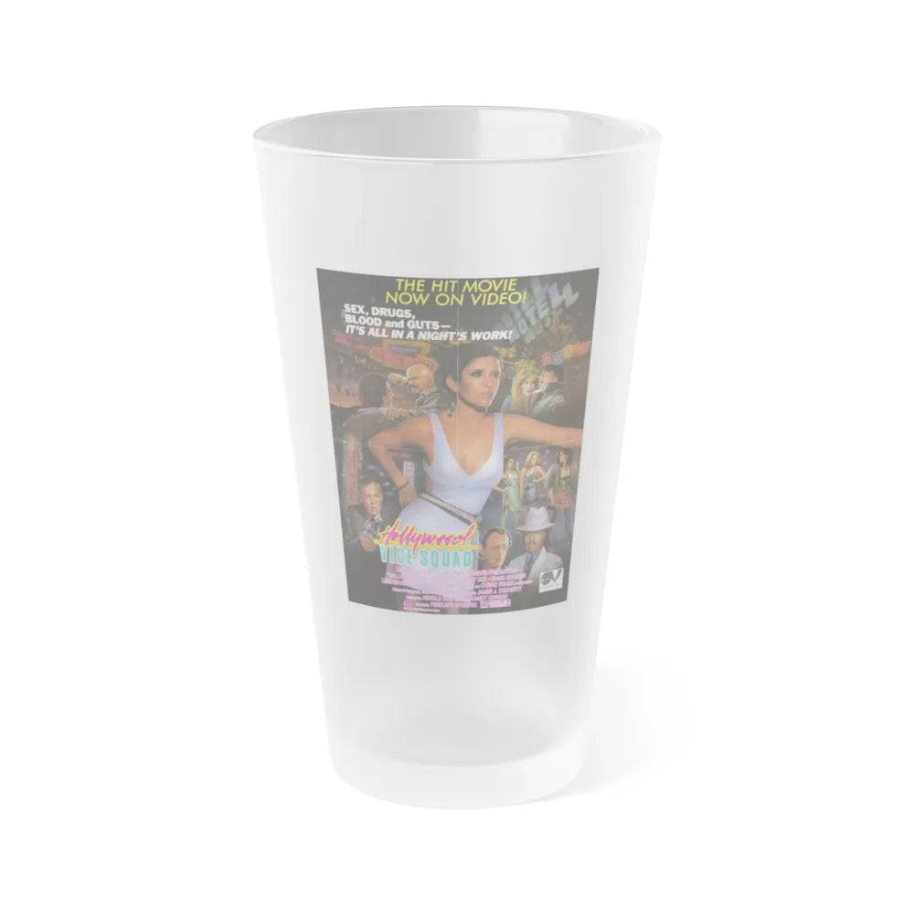 HOLLYWOOD VICE SQUAD (2) 1986 Movie Poster - Frosted Pint Glass 16oz-16oz-Frosted-Go Mug Yourself