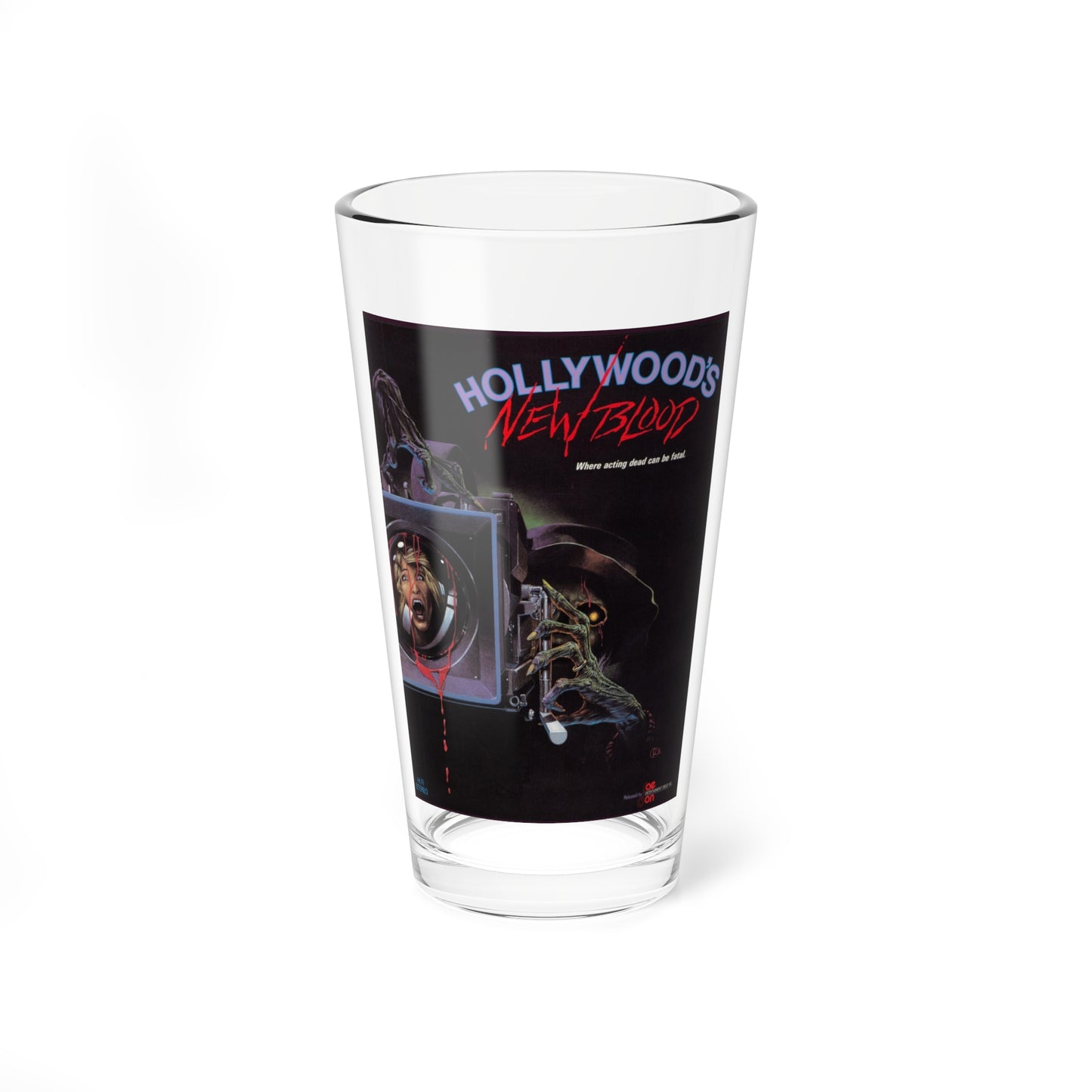 HOLLYWOOD'S NEW BLOOD 1988 Movie Poster - Pint Glass 16oz-16oz-Go Mug Yourself