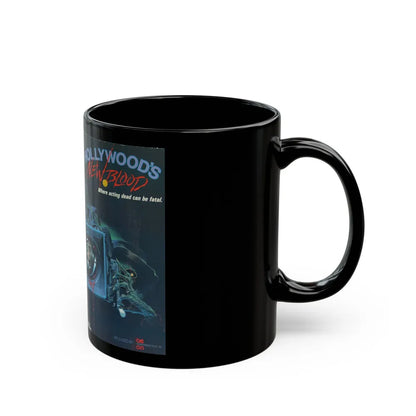 HOLLYWOODS NEW BLOOD (VHS COVER) - Black Coffee Mug-Go Mug Yourself