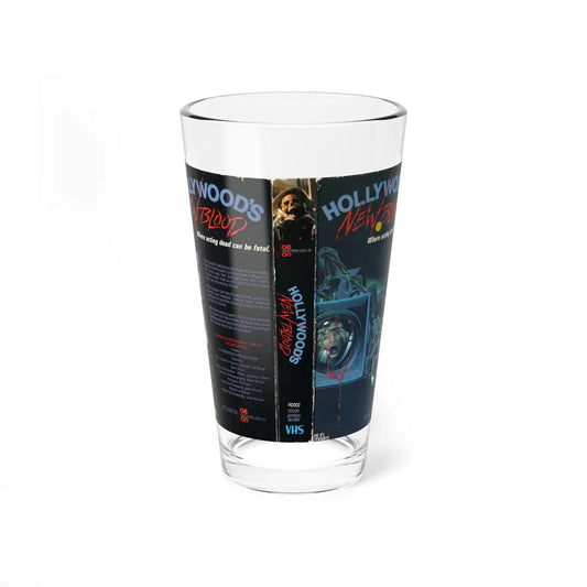 HOLLYWOODS NEW BLOOD (VHS COVER) Pint Glass 16oz 16oz - Go Mug Yourself