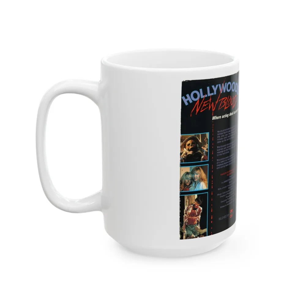 HOLLYWOODS NEW BLOOD (VHS COVER) - White Coffee Mug-Go Mug Yourself