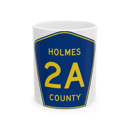 Holmes County 2A (Florida) (Road Sign) White Coffee Mug 11oz - Go Mug Yourself