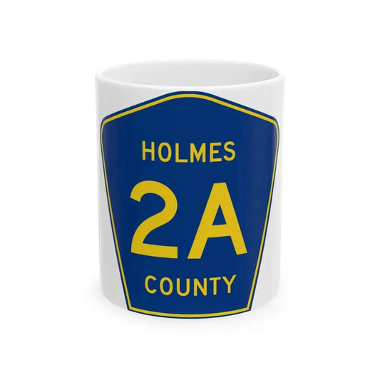 Holmes County 2A (Florida) (Road Sign) White Coffee Mug 11oz - Go Mug Yourself