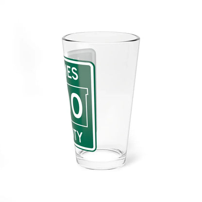 Holmes County OH template (Ohio) (Road Sign) Pint Glass 16oz - Go Mug Yourself