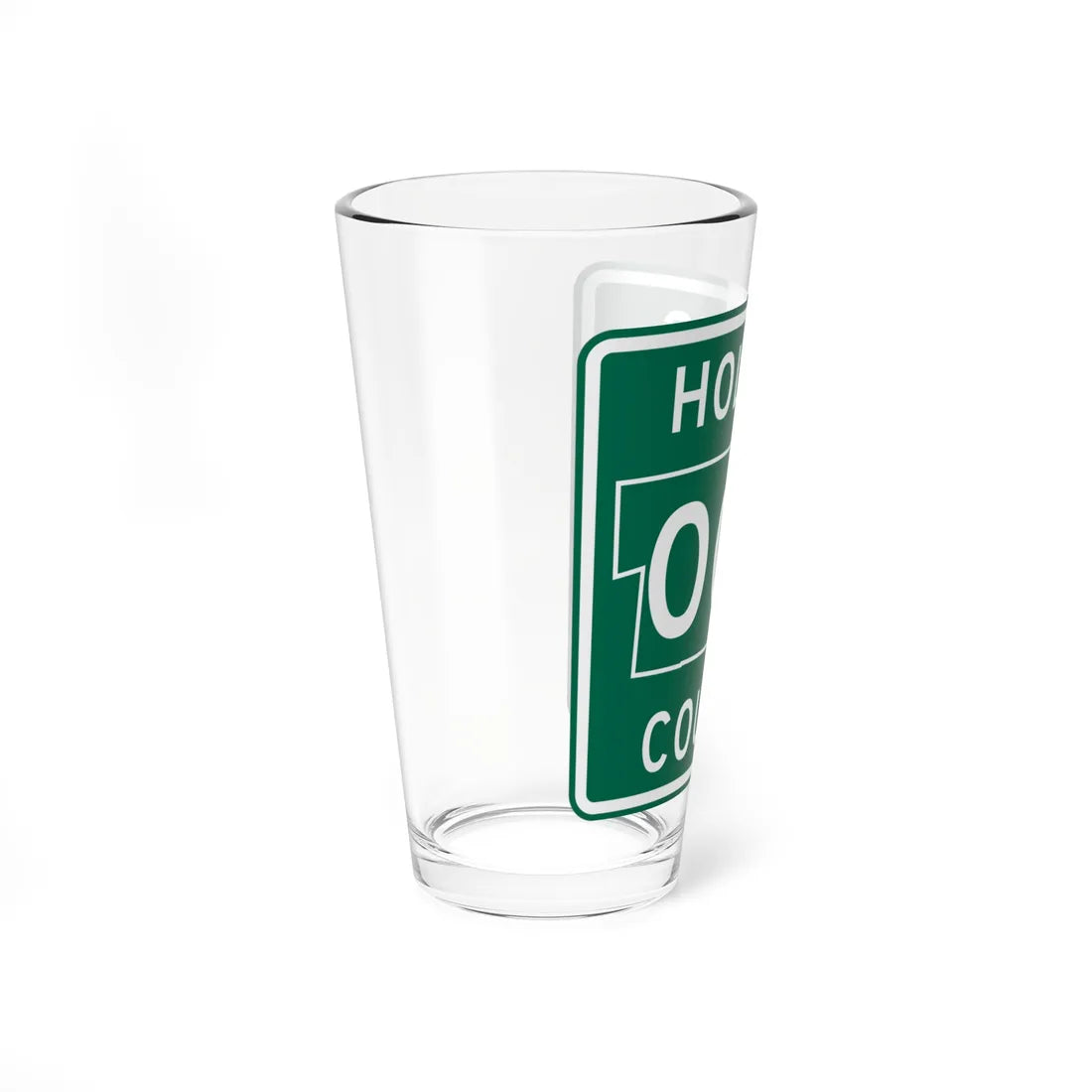 Holmes County OH template (Ohio) (Road Sign) Pint Glss 16oz - Go Mug Yourself