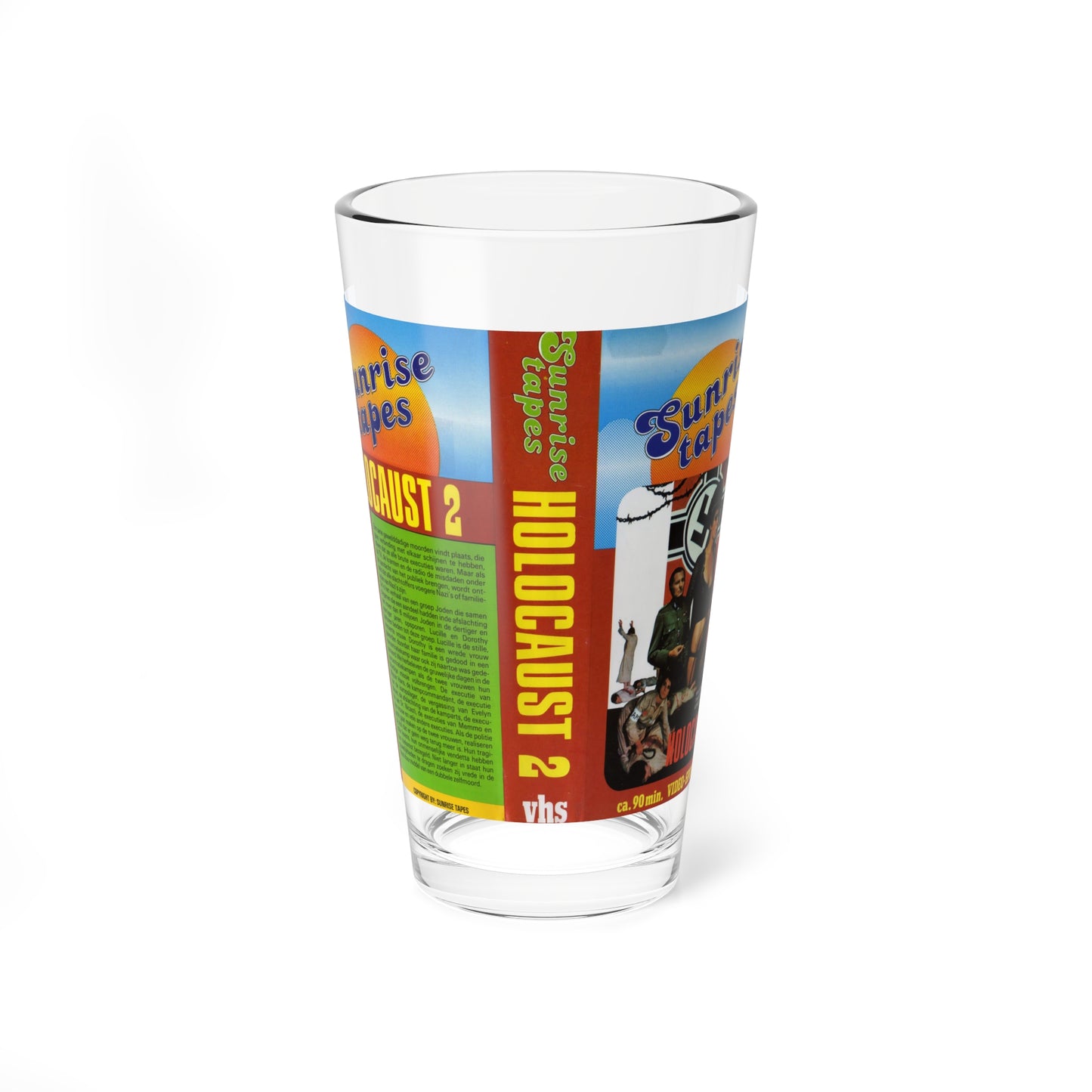 HOLOCAUST 2 (VHS COVER) Pint Glass 16oz-16oz-Go Mug Yourself