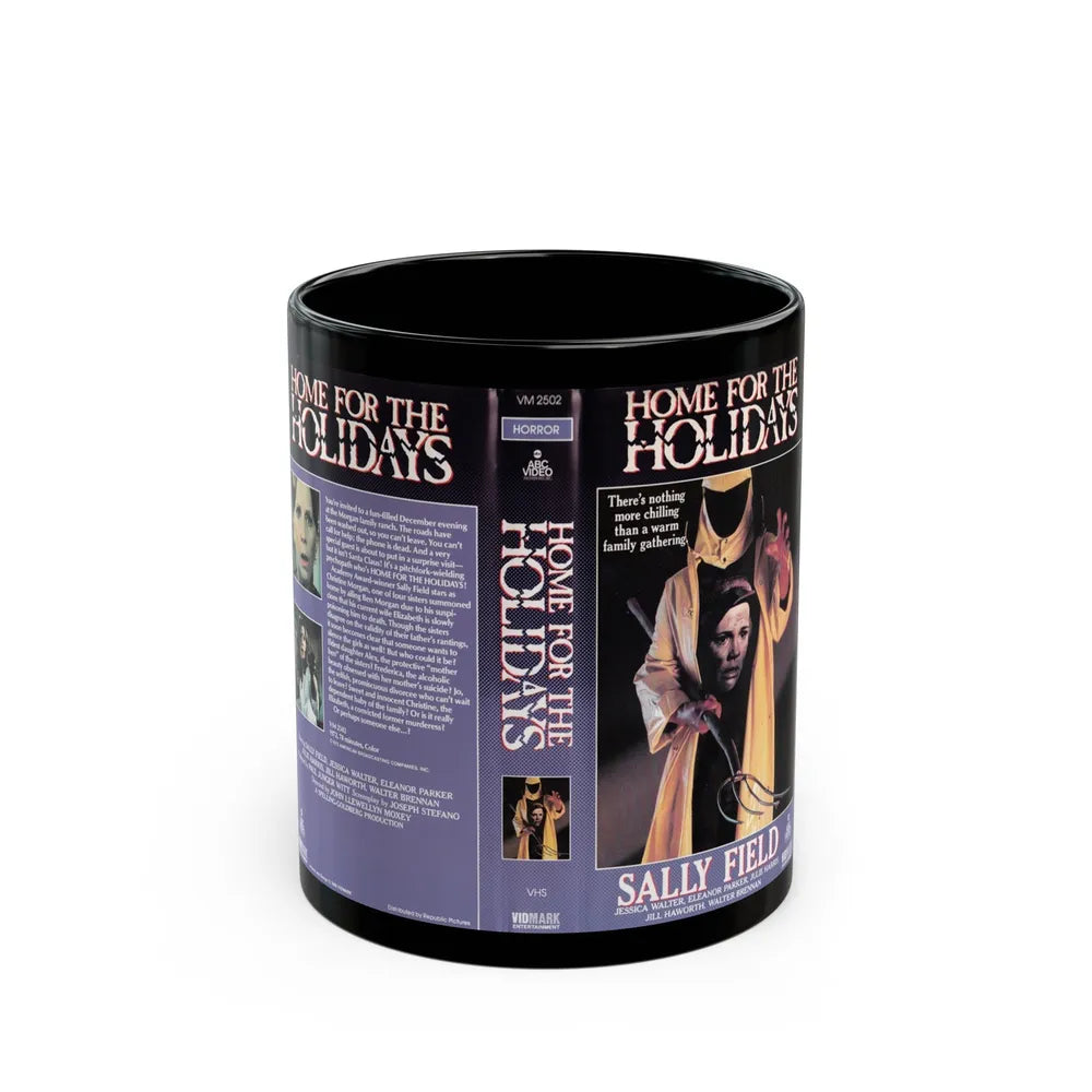 HOME FOR THE HOLIDAYS (VHS COVER) - Black Coffee Mug-11oz-Go Mug Yourself