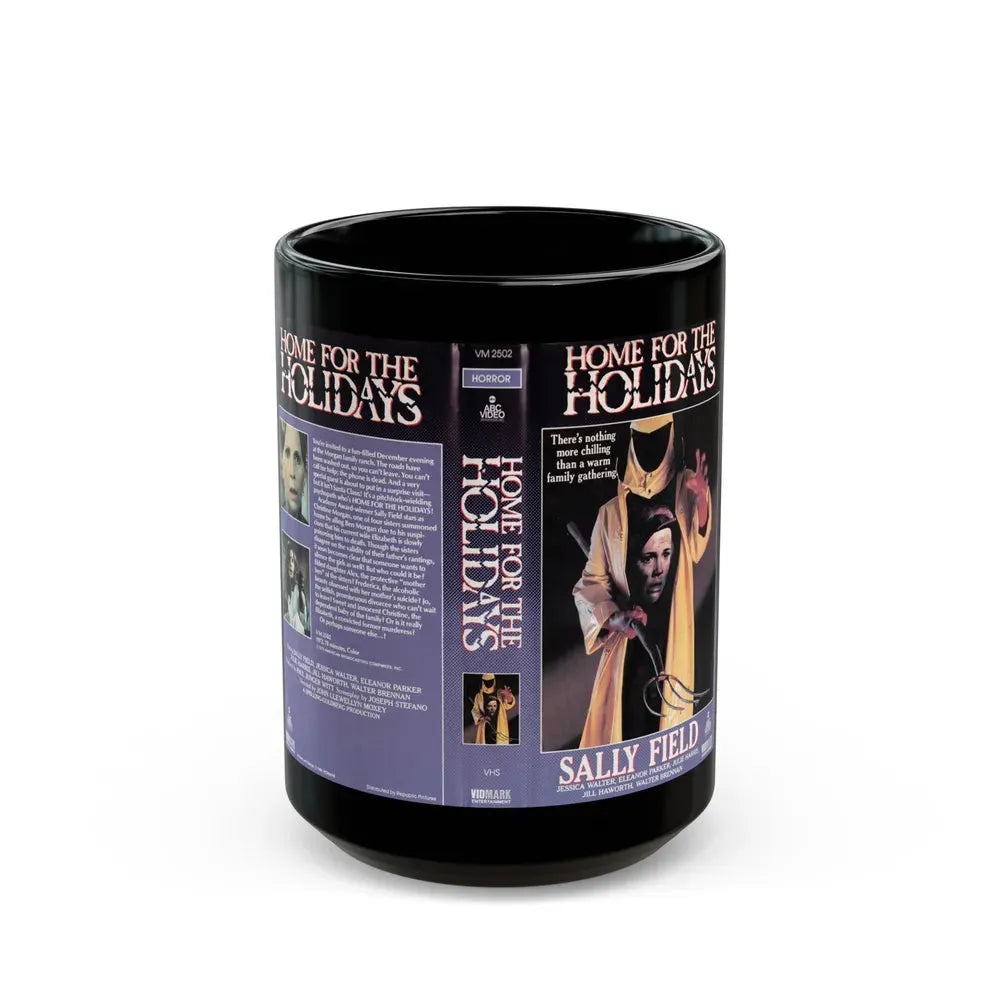 HOME FOR THE HOLIDAYS (VHS COVER) - Black Coffee Mug 15oz - Go Mug Yourself