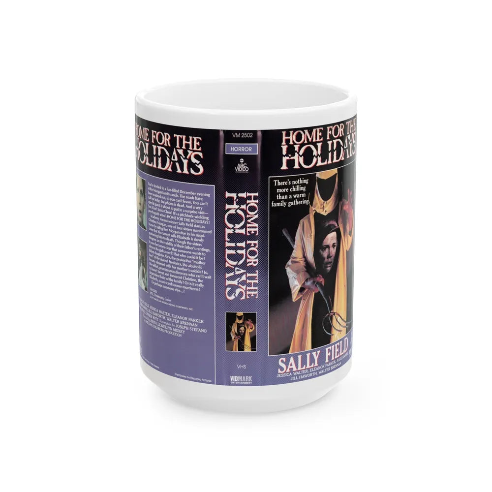 HOME FOR THE HOLIDAYS (VHS COVER) - White Coffee Mug-15oz-Go Mug Yourself