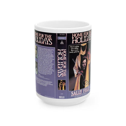 HOME FOR THE HOLIDAYS (VHS COVER) - White Coffee Mug-15oz-Go Mug Yourself