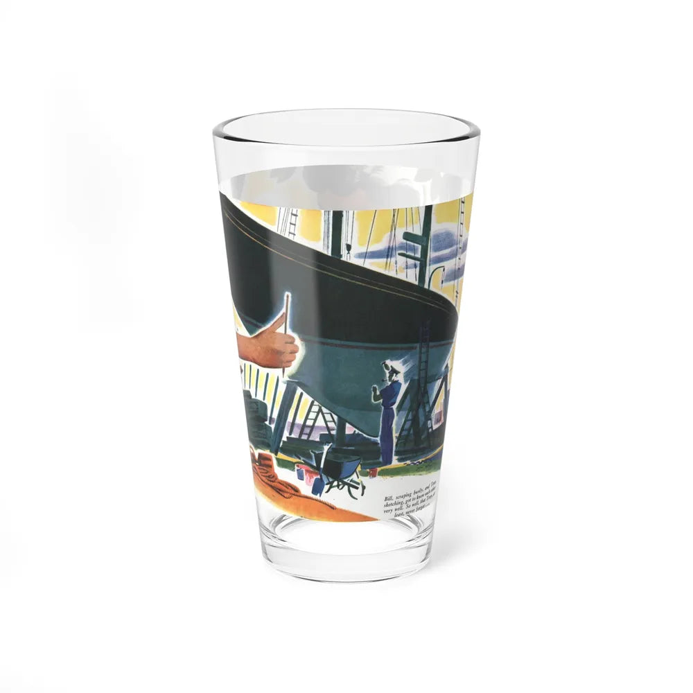 Home is the Sailor (1), The American Magazine, June 1937 - Pint Glass 16oz-Go Mug Yourself