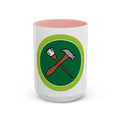 Home Repairs (Boy Scout Merit Badge) Accent Coffee Mug 15oz Pink - Go Mug Yourself