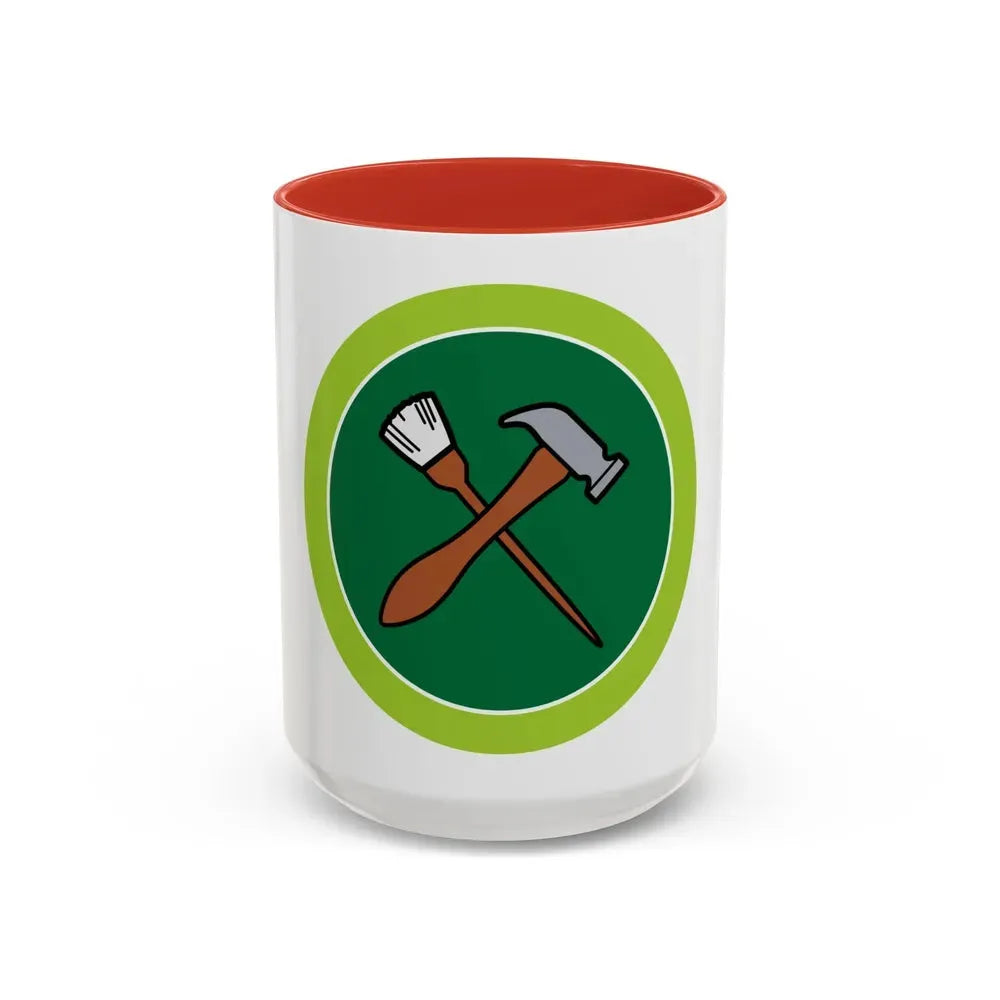 Home Repairs (Boy Scout Merit Badge) Accent Coffee Mug 15oz Red - Go Mug Yourself